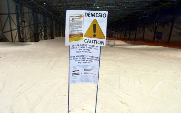 Lituanie: indications de directions sur les domaines skiables – Indications de directions Snow Arena – Druskininkai