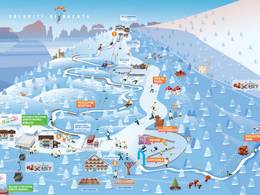 Plan des pistes Pradel – Molveno