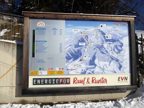 Autriche orientale: indications de directions sur les domaines skiables – Indications de directions Mönichkirchen/Mariensee