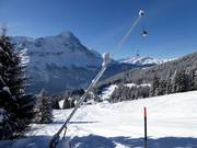Enneigement par canons à neige dans le domaine skiable First