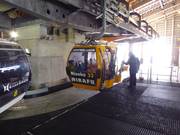 Aide à la descente de la télécabine