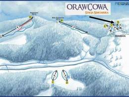 Plan des pistes Orawcowa – Zwardón