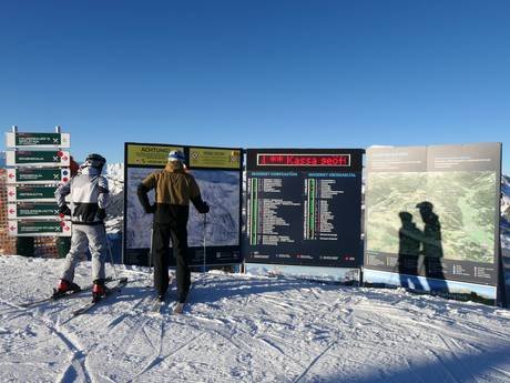 Massif de l'Ankogel: indications de directions sur les domaines skiables – Indications de directions Großarltal/Dorfgastein
