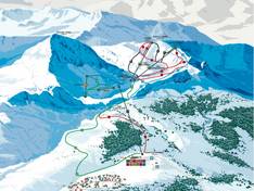 Plan des pistes Fuentes de Invierno