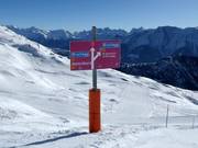 Signalisation des pistes dans le domaine skiable de Belalp