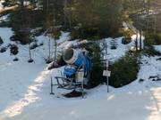 L’un des deux canons à neige au Silberberg