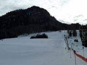 Vue sur la piste de ski au Lärchenhof