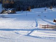 Piste facile au téléski pour débutants