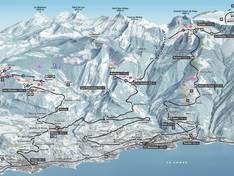 Plan des pistes Rochers de Naye – Montreux