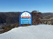 Signalisation des pistes dans le domaine skiable de Thredbo