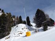 Enneigement par canons à neige au Buffaure