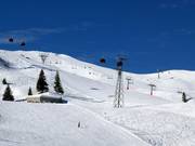 Vue sur le domaine skiable de Golm