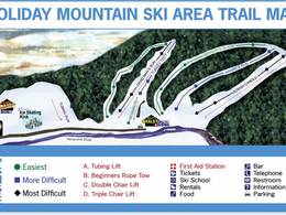 Plan des pistes Holiday Mountain (NY)