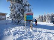 Panneaux d'information dans le domaine skiable