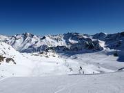 Vue sur le glacier du Kaunertal depuis le téléphérique Karlesjochbahn