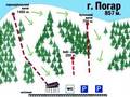Plan des pistes Pohar (Погар) – Slavsko (Славське)