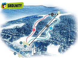 Plan des pistes Skolnity – Wisła