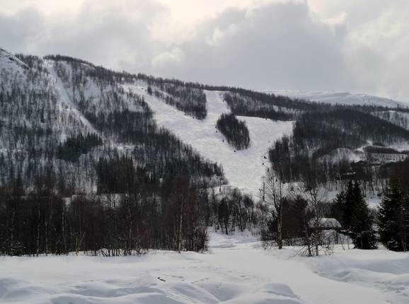Vue sur les pistes au téléski