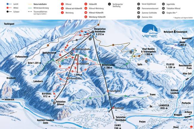 Venet – Landeck/​Zams/​Fliess