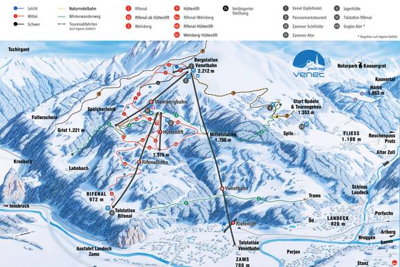 Venet – Landeck/​Zams/​Fliess