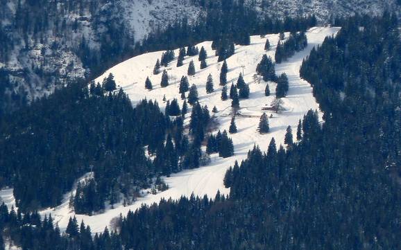 La plus haute gare aval dans le massif de Brenta – domaine skiable Pradel – Molveno