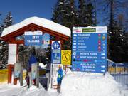 Signalisation des pistes dans le domaine skiable de Gröden