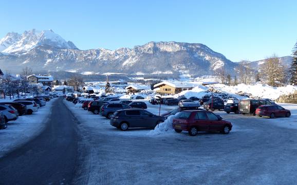 St. Johann in Tirol: Accès aux domaines skiables et parkings – Accès, parking St. Johann in Tirol/Oberndorf – Harschbichl