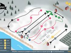 Plan des pistes Krasnaya Gorka – Podolsk