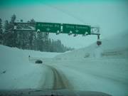 Accès de l'autoroute à la station de ski