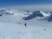 Départ de la piste de glacier 32 au Vorab