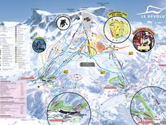 Plan des pistes Dévoluy – Superdévoluy/La Joue du Loup
