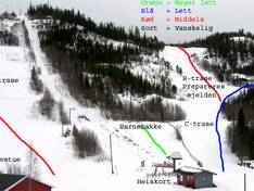 Plan des pistes Torsbustaden
