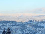 Vue depuis Freyung sur le domaine skiable de Mitterdorf