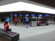 Zone de caisse soignée au terminal de Grindelwald (Eiger Express & Männlichenbahn)