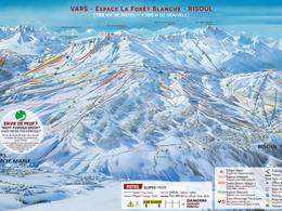 Plan des pistes Vars/Risoul – La Forêt Blanche