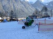 Enneigement également dans le Kinderland Horberg