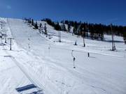 Vue sur les pistes du versant nord