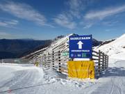 Signalisation des pistes dans le domaine skiable Treble Cone