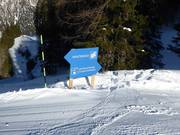 Signalisation dans le domaine skiable de Ladurns