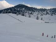 Piste familiale avec tapis roulant au Prarion