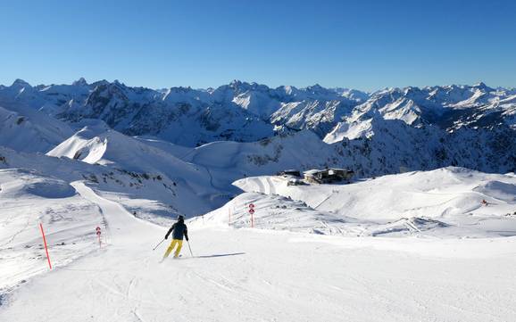 Le plus grand dénivelé dans la région de ski d'Oberstdorf/Kleinwalsertal – domaine skiable Nebelhorn – Oberstdorf