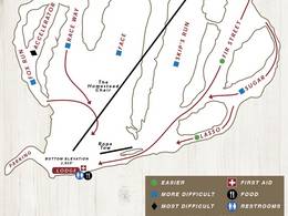 Plan des pistes Cooper Spur