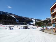 Zone d'entraînement devant la Skistar Lodge