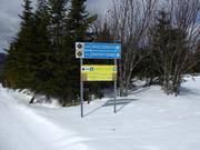 Signalisation des pistes dans le domaine skiable Le Mont Grand-Fonds
