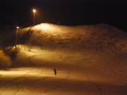 La courte mais raide pente de départ