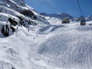 Vue sur les pentes de poudreuse à l'Ochsenalm