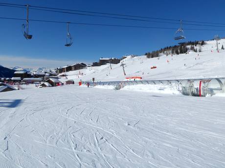 Domaines skiables pour les débutants dans le Val d'Aoste – Débutants Espace San Bernardo – La Rosière/La Thuile