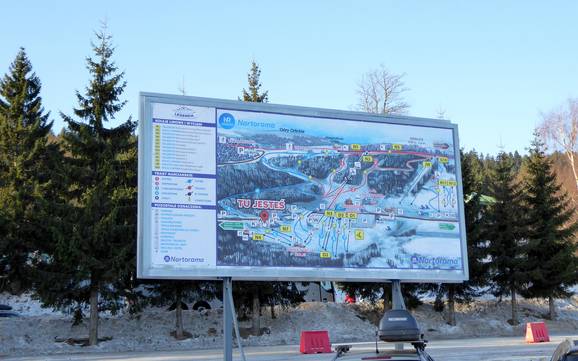 Sudètes polonaises: indications de directions sur les domaines skiables – Indications de directions Zieleniec