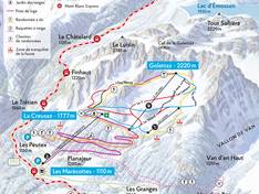 Plan des pistes Les Marécottes (Salvan)