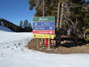 Signalisation des pistes à Masella